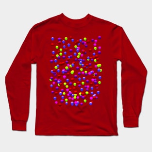 Coloured snow balls fall Long Sleeve T-Shirt